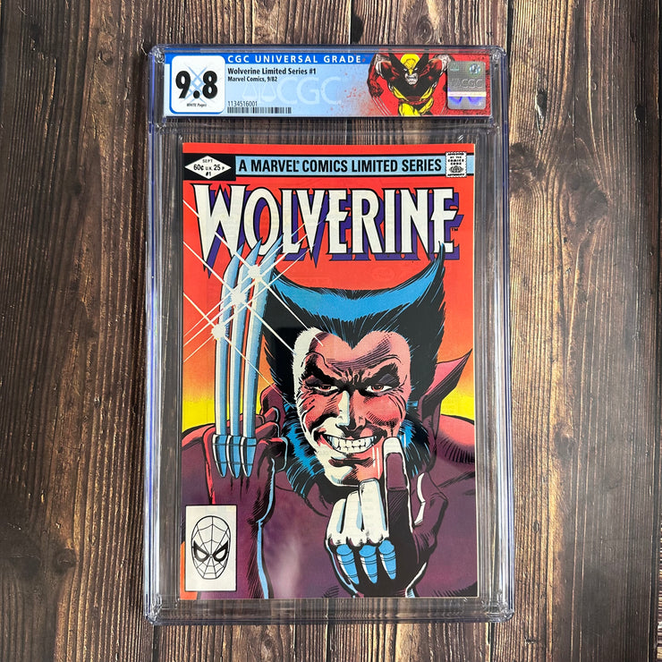 Wolverine Limited Series #1 CGC 9.8 Cert 6001, WP, First solo Wolverine title