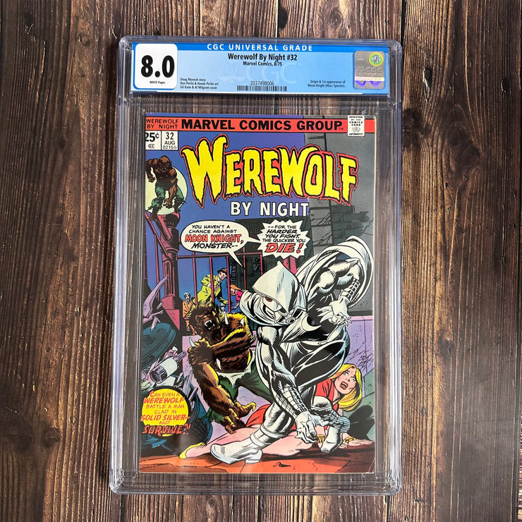 Werewolf By Night #32 CGC 8.0 WP, 1st app and origin of Moon Knight