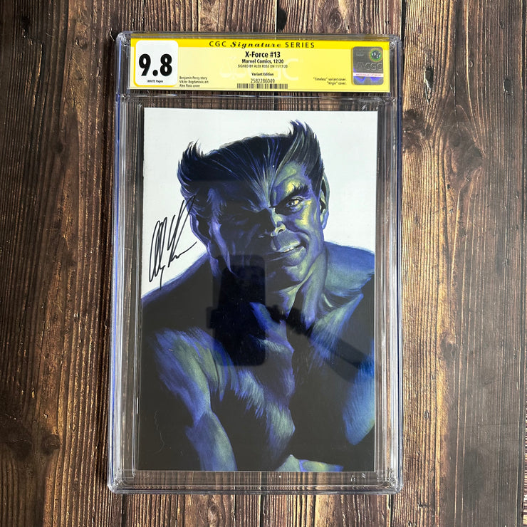 X-Force #13 CGC 9.8 Signed by Alex Ross, "Timeless" Variant Virgin Cover