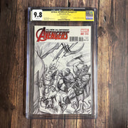 All-New, All-Different Avengers #1 CGC 9.8 1:200 Sketch Cover, Signed by Alex Ross