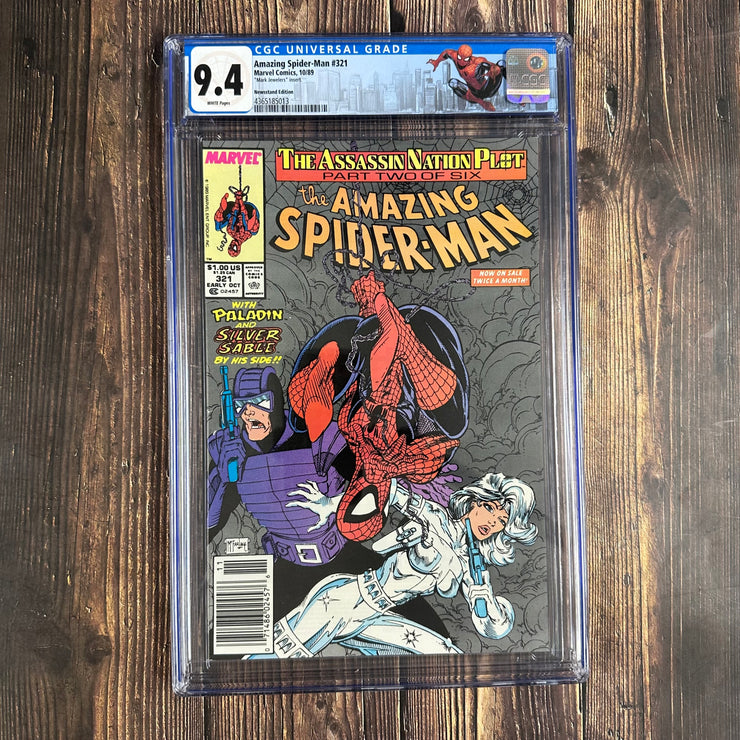 Amazing Spider-Man #321 CGC 9.4 WP, "Mark Jewelers" Insert