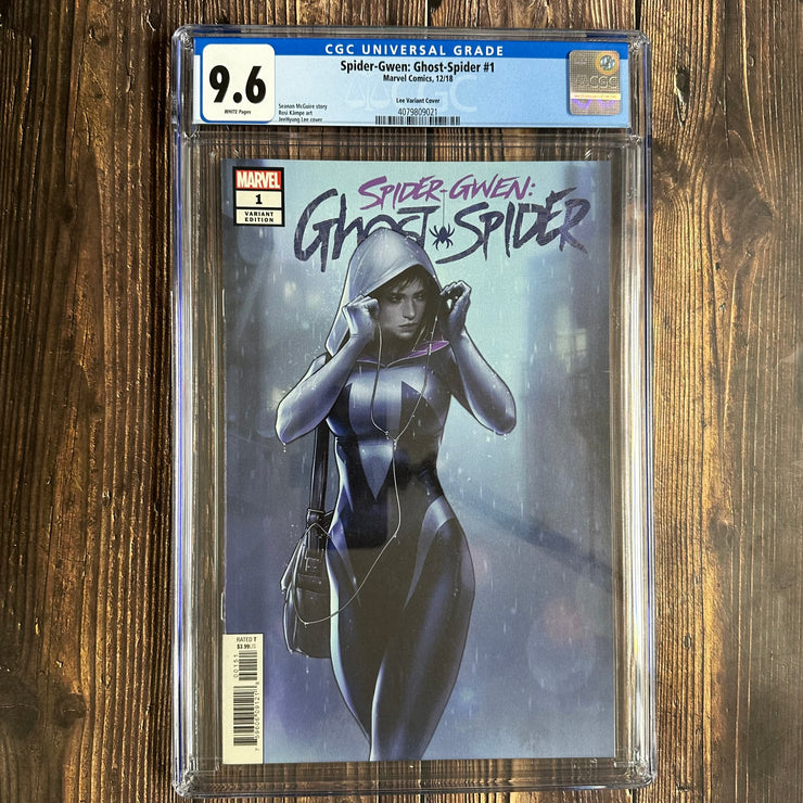 Spider-Gwen: Ghost-Spider #1 CGC 9.6 1:100 Lee Variant First solo series featuring Gwen Stacy as Ghost Spider