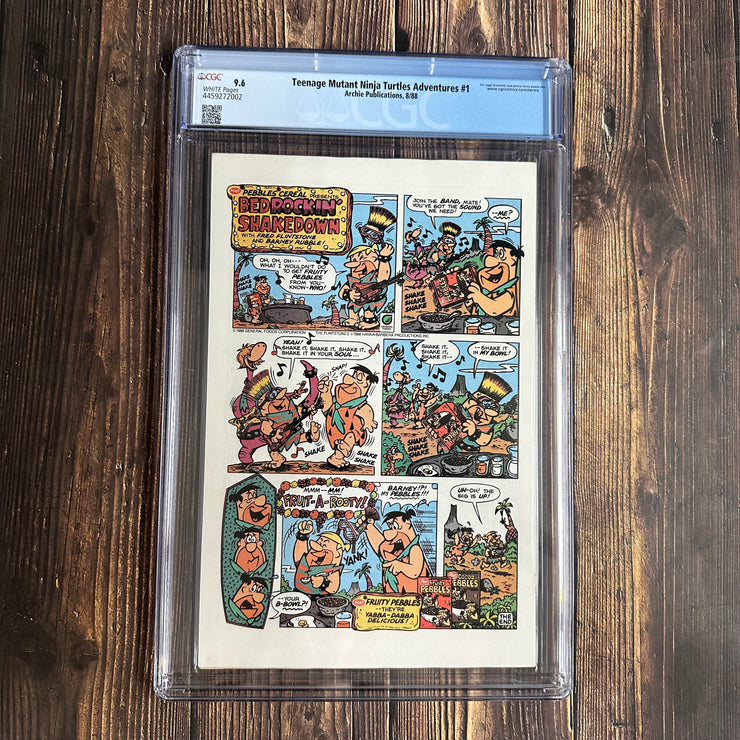 Teenage Mutant Ninja Turtles Adventures #1 CGC 9.6 1st appearance of Krang, Bebop, & Rocksteady