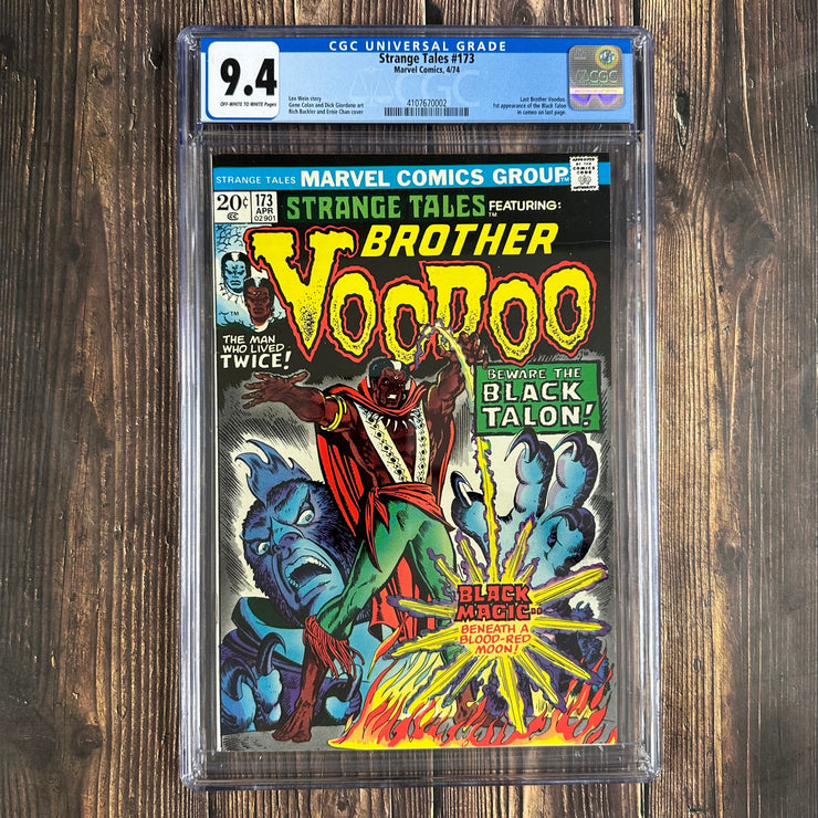 Strange Tales #173 CGC 9.4 1st app of Black Talon, Final app of Brother Voodoo in Strange Tales