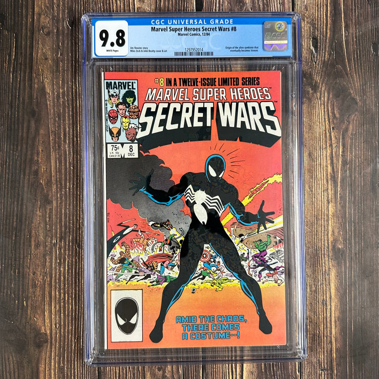 Marvel Super Heroes Secret Wars #8 CGC 9.8 Origin of the Black symbiote costume