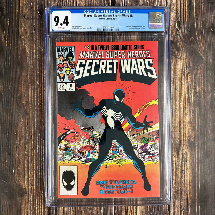 Marvel Super Heroes Secret Wars #8 CGC 9.4 Origin of the Black symbiote costume