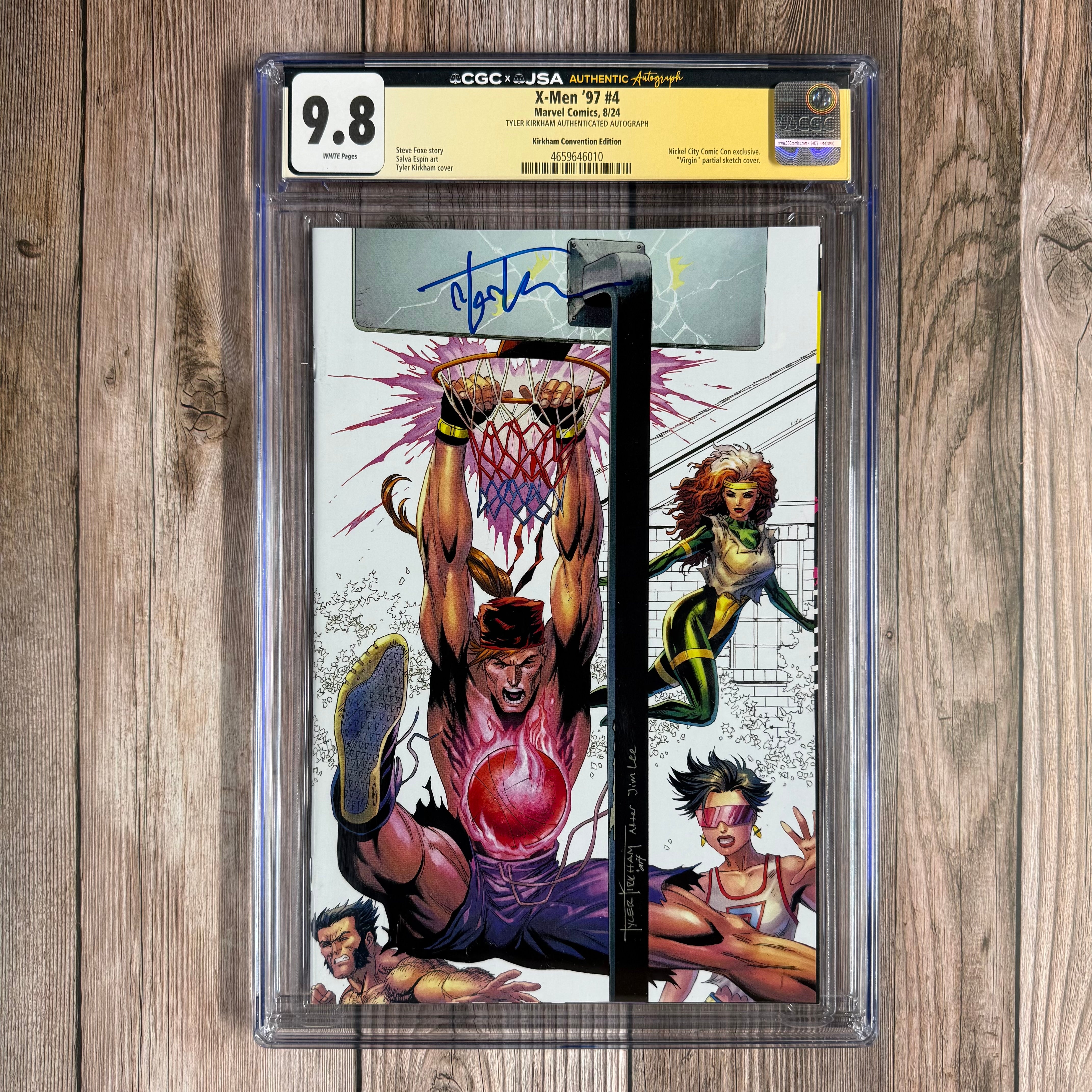 X-Men '97 #4 CGC 9.8 WP Authenticated Signature of Tyler Kirkham