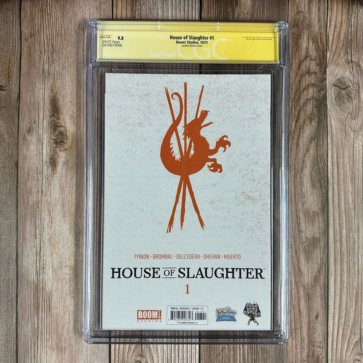 House of Slaughter #1 CGC 9.8 WP SS Signed & "6/15" by Zoe Lacchei, Lacchei Sketch Cover, Yellow Snow Comics & Slab City Comics exclusive "Virgin" cover, 1st appearance of Jace Boucher (BW-006)