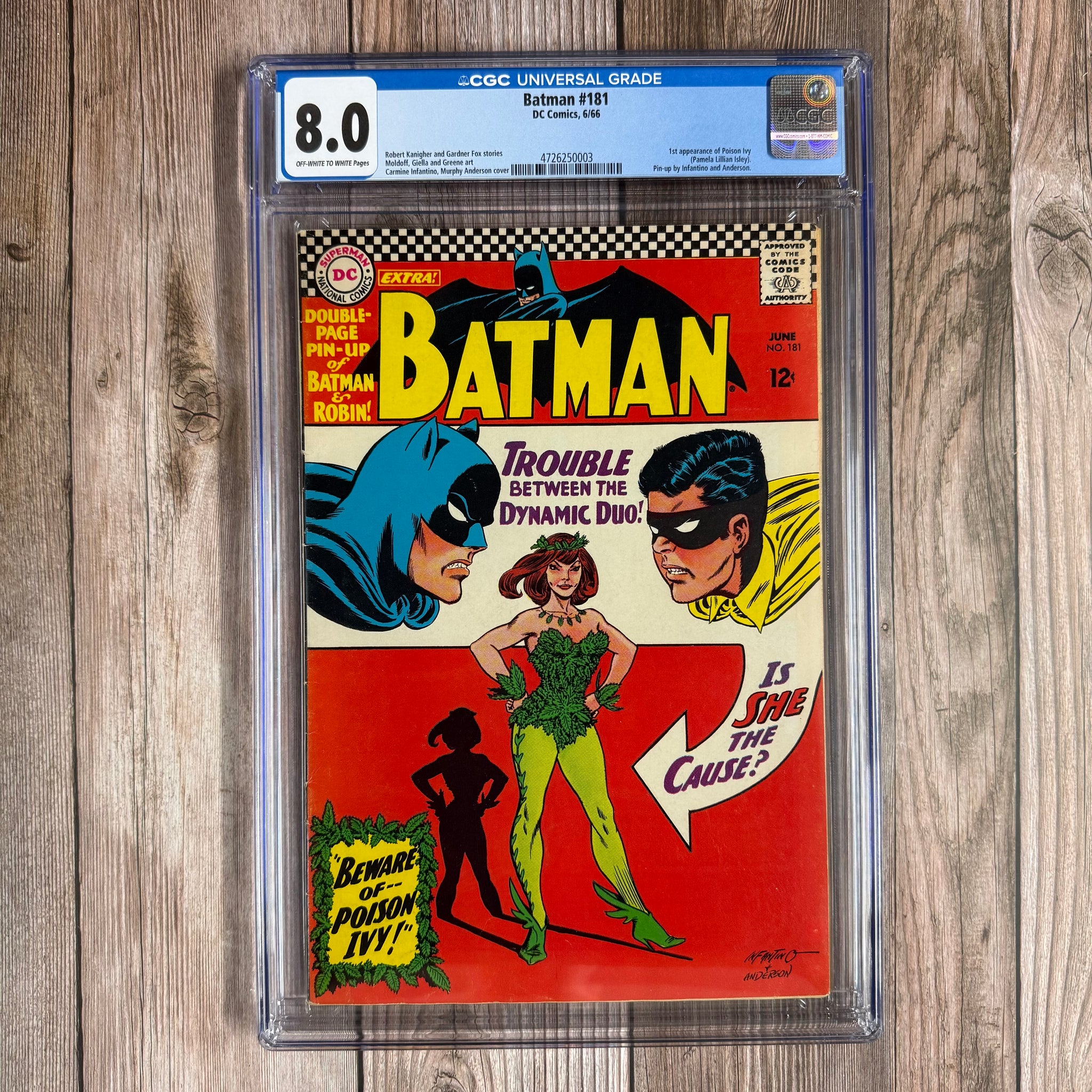 Batman #181 CGC 8.0 1st Appearance of Poison Ivy, Pamela Isley