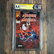 Maximum Carnage #1 CGC 8.0 WP , Signature Series, Signed and Sketch by Mark Bagley Acclaim Entertainment Inc promotional