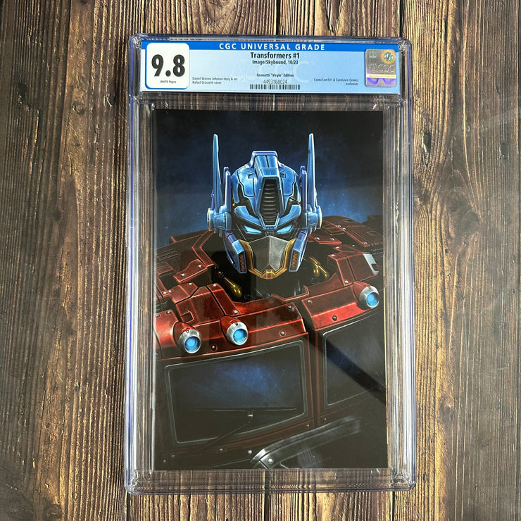 Transformers #1 CGC 9.8 WP,  Grassetti "Virgin" Edition, ComicTom 101 & Carnivor Comics Exclusives