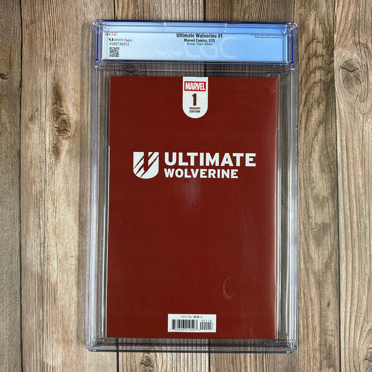Ultimate Wolverine #1 CGC 9.8 Bermejo Variant 1:100 Premiere issue