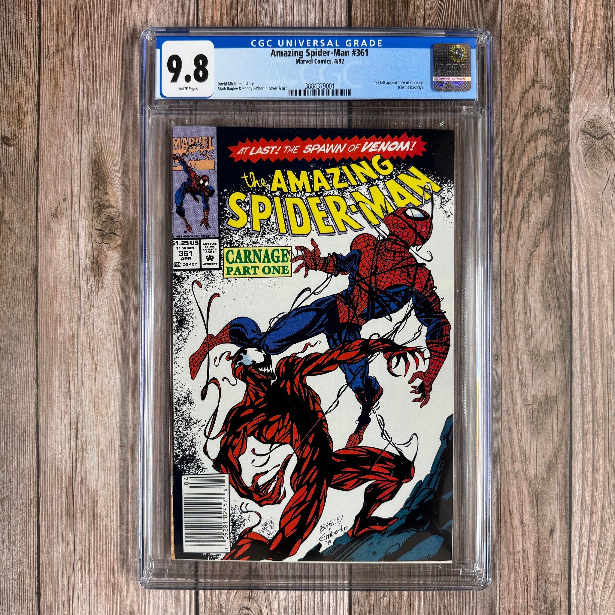 Amazing Spider-Man #361 CGC 9.8 WP 1st full appearance of Carnage