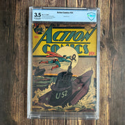 Action Comics #54 CBCS 3.5 1942 WWII Cover *Trade Available