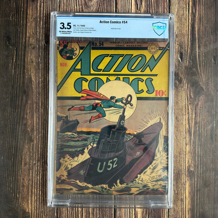 Action Comics #54 CBCS 3.5 1942 WWII Cover *Trade Available