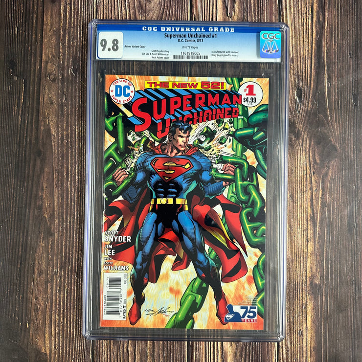 Superman Unchained #1 CGC 9.8 1:50 Neal Adams Variant