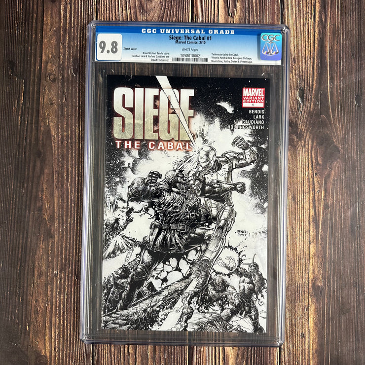 Siege: The Cabal #1 CGC 9.8 1:75 Sketch Cover