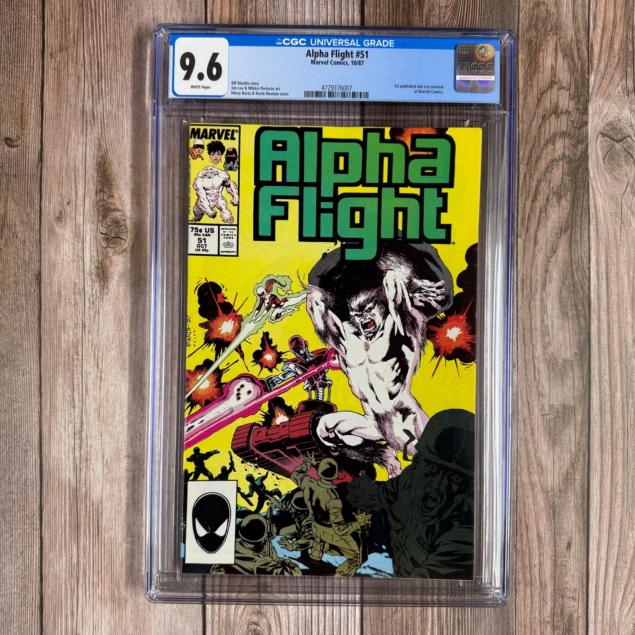 Alpha Flight #51 CGC 9.6 WP 1st Published Interior Artwork by Jim