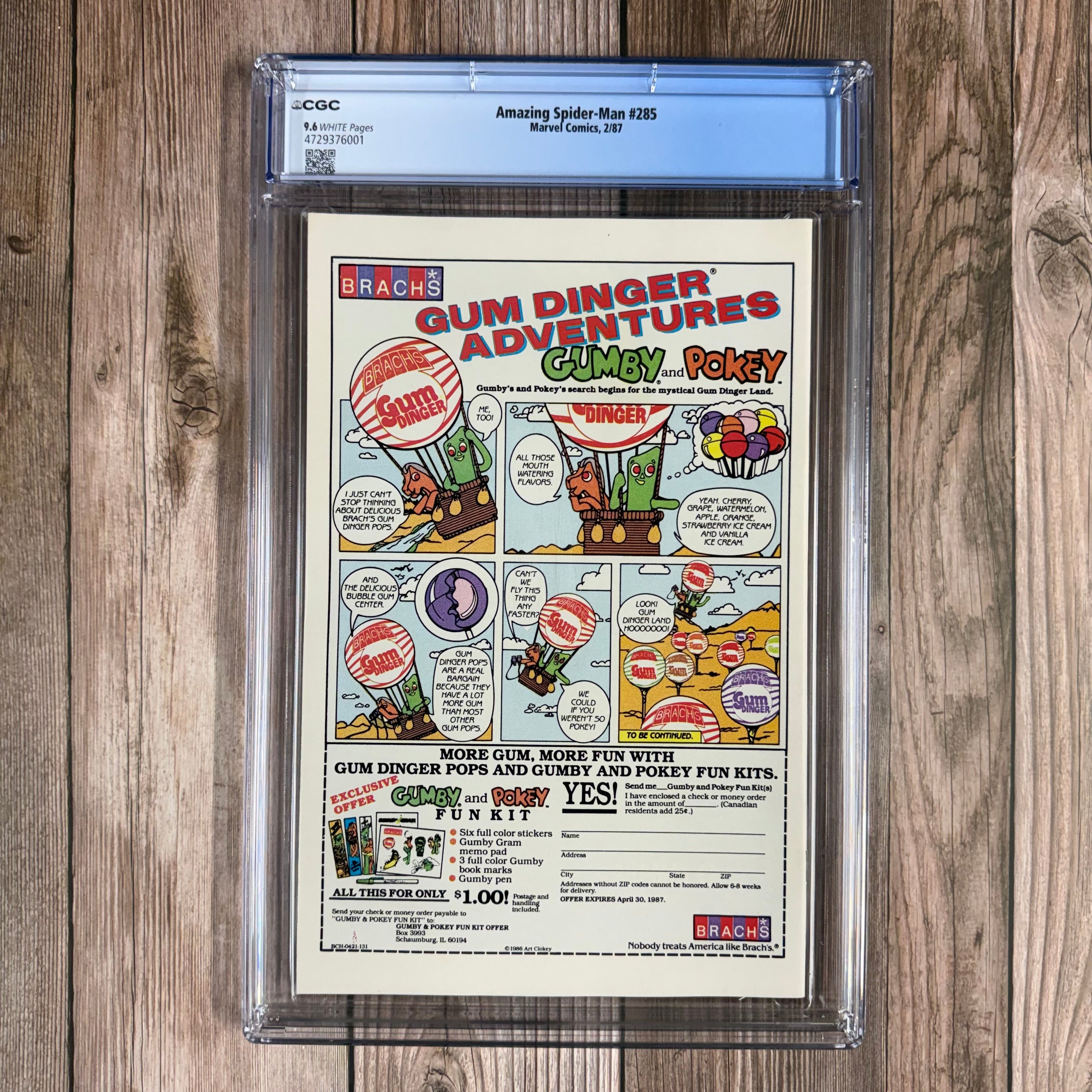 Amazing Spider-Man #285 CGC 9.6 WP COOL Cover art by Mike Zeck