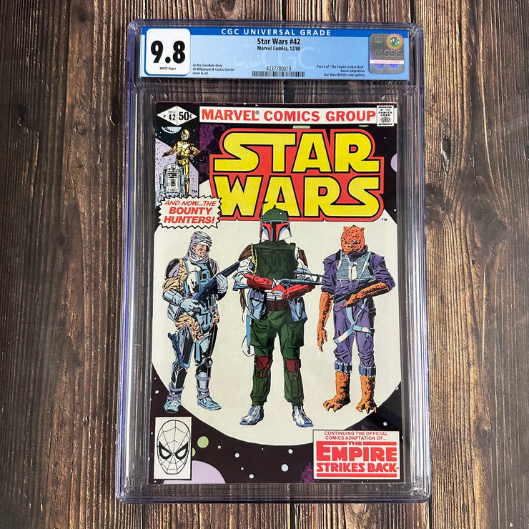 Star Wars #42 CGC 9.8 WP, 1st app of Boba Fett & 1st cameo app of Emperor Palpatine