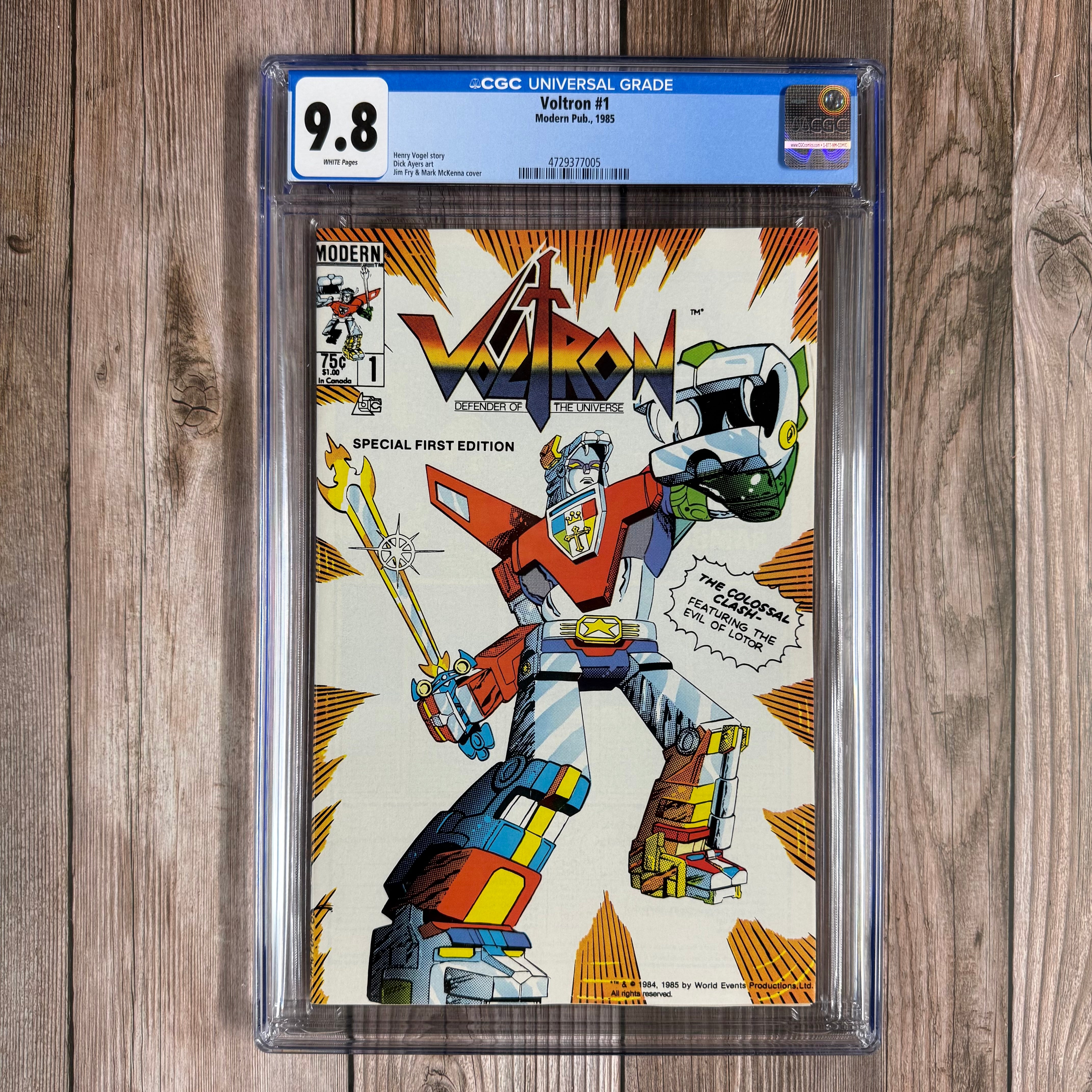 カルチャー誌 Frank vol1 創刊 Voltron #1 CGC 9.8 WP 1st Appearance of Voltron in U.S. Comics