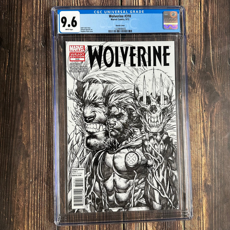 Wolverine #310 CGC 9.6 1:200 Sketch Cover, 1st app of Remus *Trade Avail