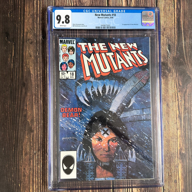 New Mutants #18 CGC 9.8 WP, 1st cameo app of Warlock