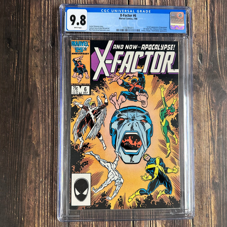 X-Factor #6 CGC 9.8 WP, 1st full app and cover of Apocalypse