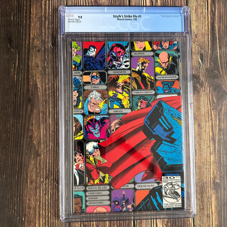 Stryfe's Strike File #1 CGC 9.8 Silver Metallic Ink Logo