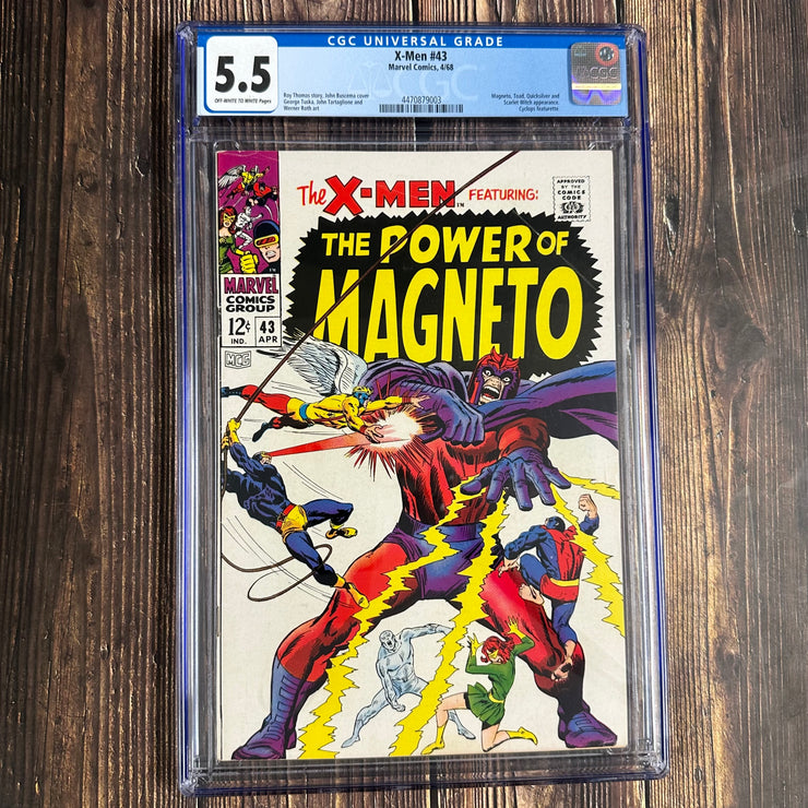 X-Men #43 CGC 5.5 Magneto, Toad, Quicksilver & Scarlet Witch app