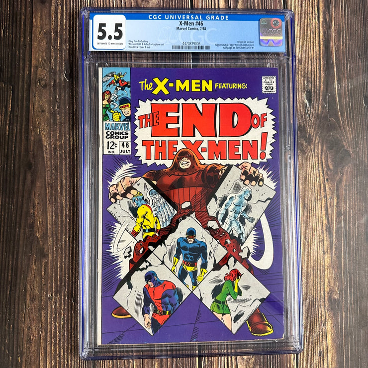 X-Men #46 CGC 5.5 EPIC Cover & Art by Don Heck, Half Page Ad for Silver Surfer #1