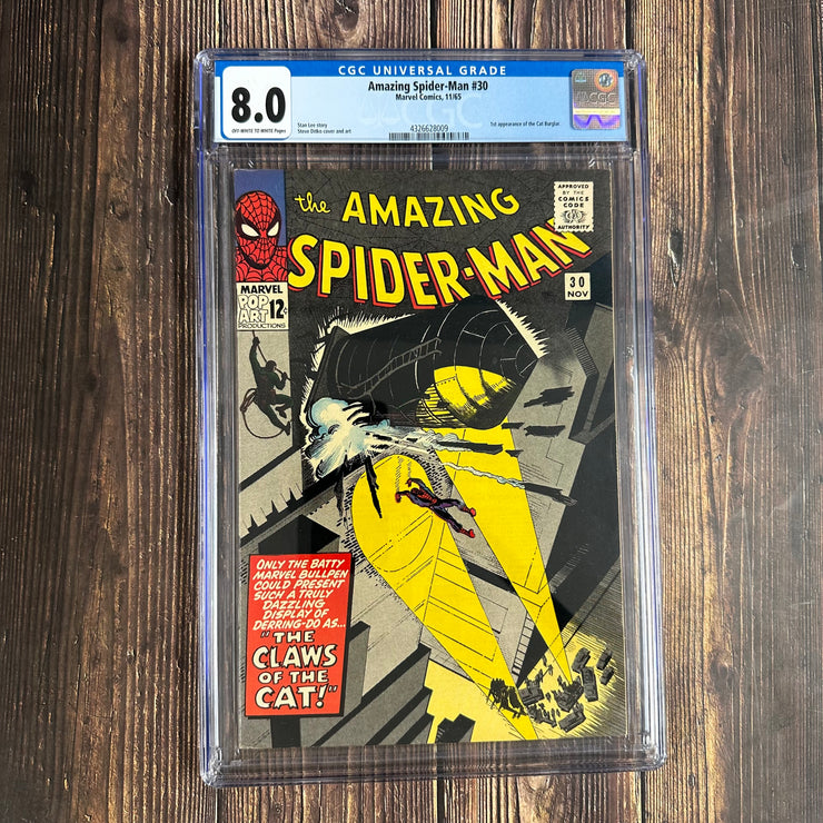 Amazing Spider-Man #30 CGC 8.0 1st app of the Cat Burglar