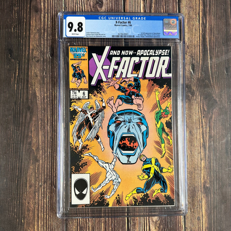 X-Factor #6 CGC 9.8 WP, 1st full app and cover of Apocalypse