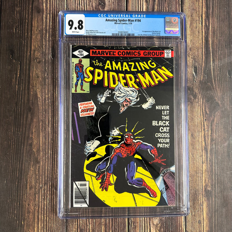 Amazing Spider-Man #194 CGC 9.8 WP, 1st app of the Black Cat *Trade Avail.