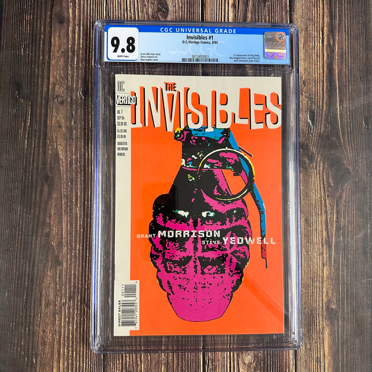 Invisibles #1 CGC 9.8 1st app of King Mob