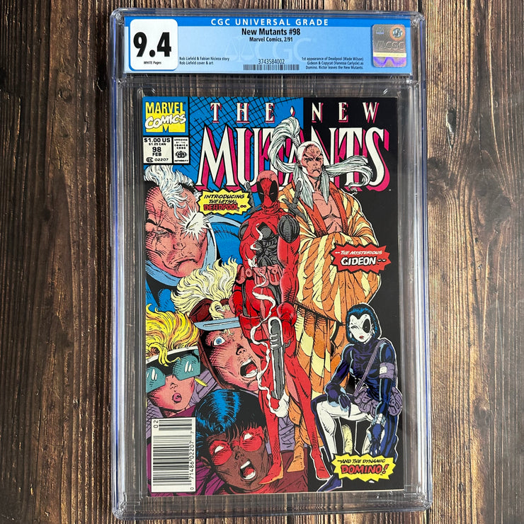 New Mutants #98 CGC 9.4 Newsstand, 1st app of Deadpool, Copycat & Gideon