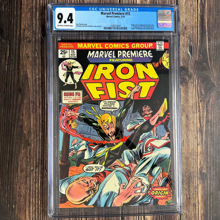 Marvel Premiere #15 CGC 9.4 1st app & origin of Iron Fist