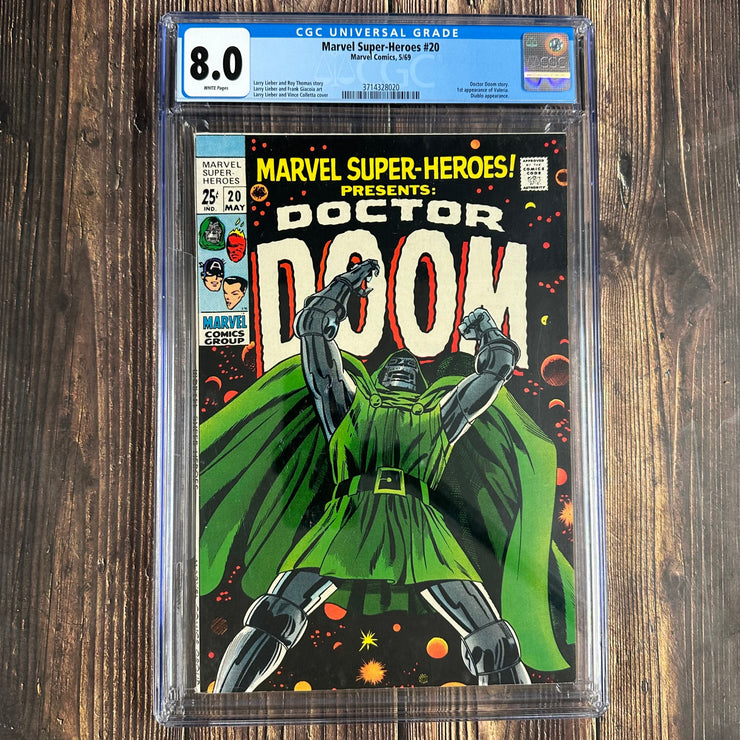 Marvel Super-Heroes #20 CGC 8.0 WP, Iconic Cover by Larry Lieber, 1st app of Valeria