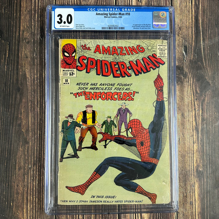 Amazing Spider-Man #10 CGC 3.0 1st team app of The Enforcers: Fancy Dan, Ox, Montana