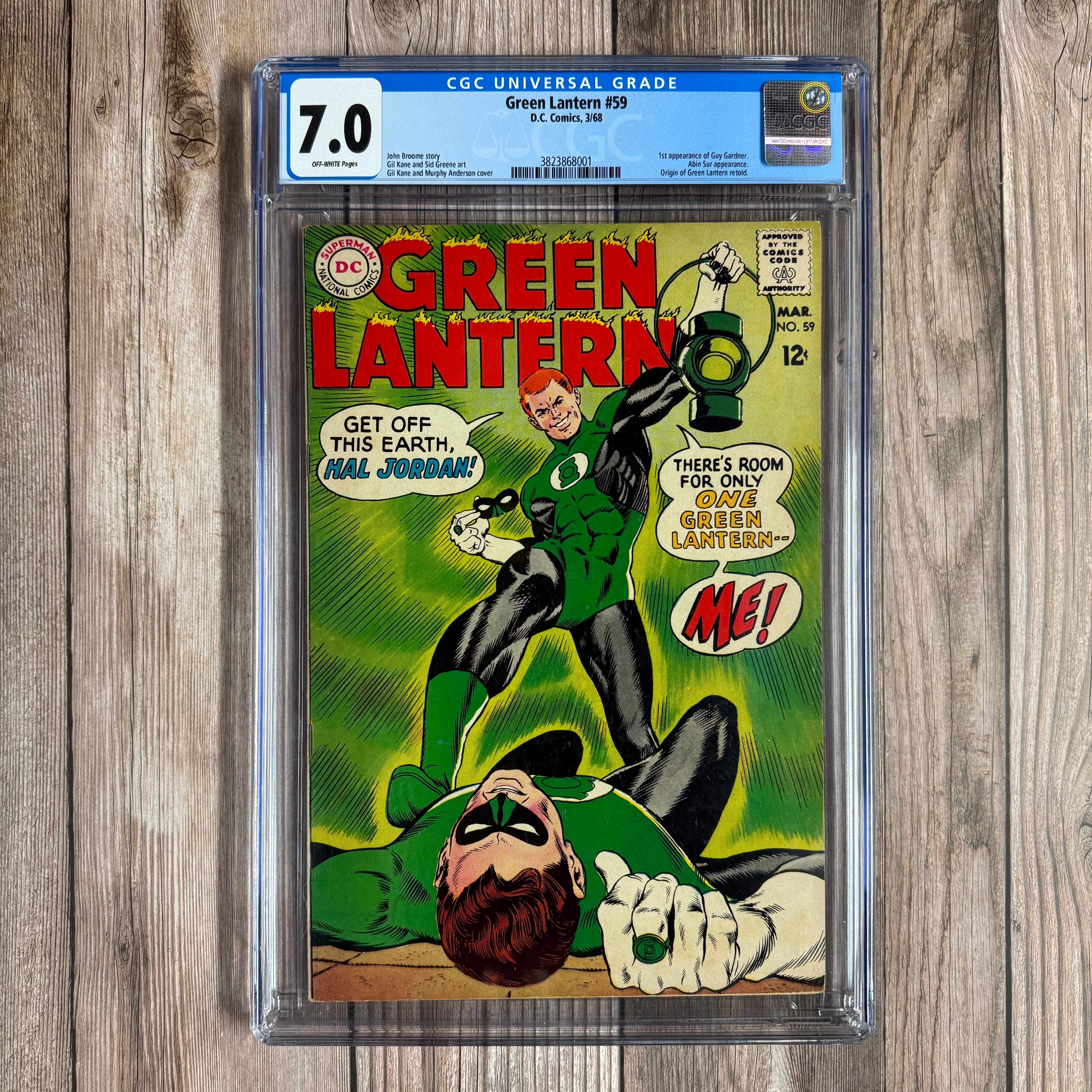 Green Lantern #59 CGC 7.0 1st appearance of Guy Gardner (Hal
