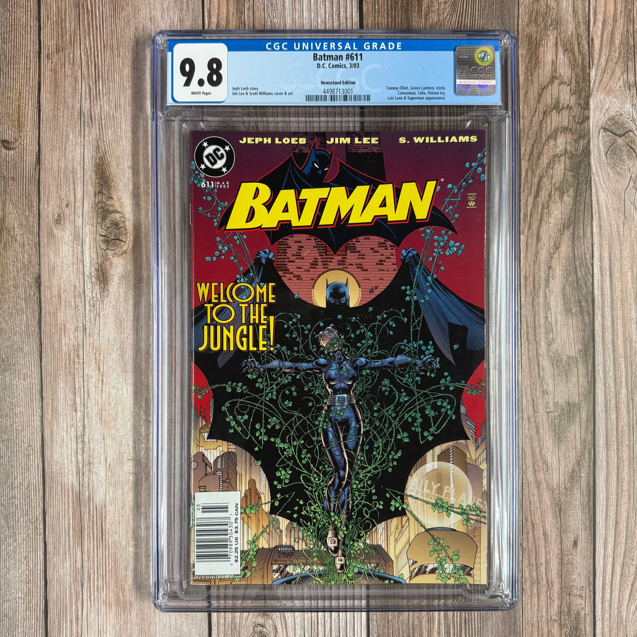 Batman #611 CGC 9.8 WP Cover art by Jim Lee NEWSSTAND EDITION