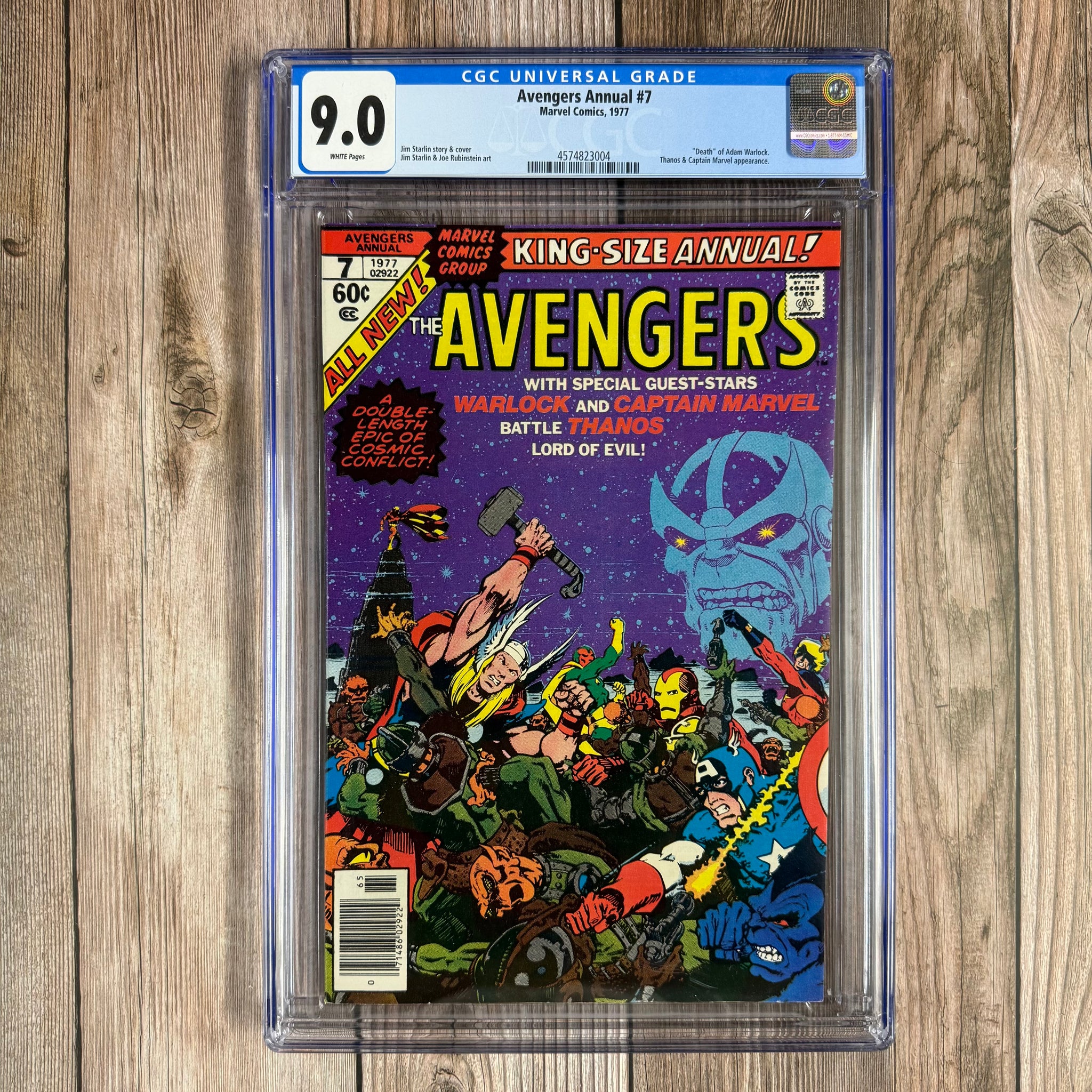 Avengers Annual #7 CGC 9.0 Death of Adam Warlock, 1st appearance