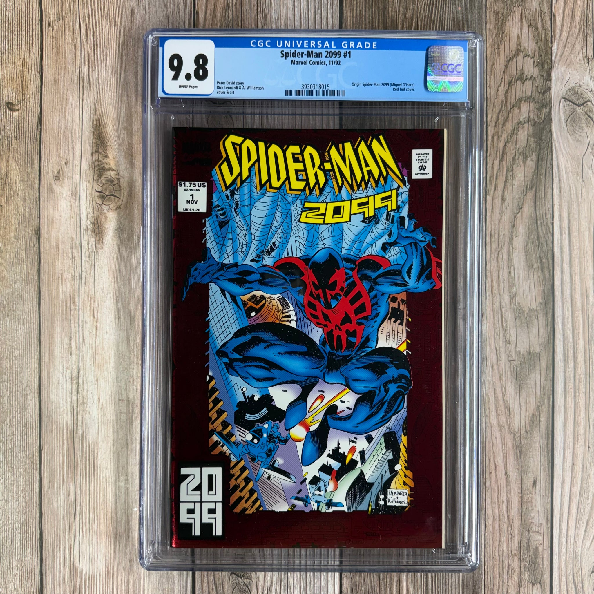 Spider-Man 2099 #1 CGC 9.8 WP 1st Appearance & Origin Spider-Man
