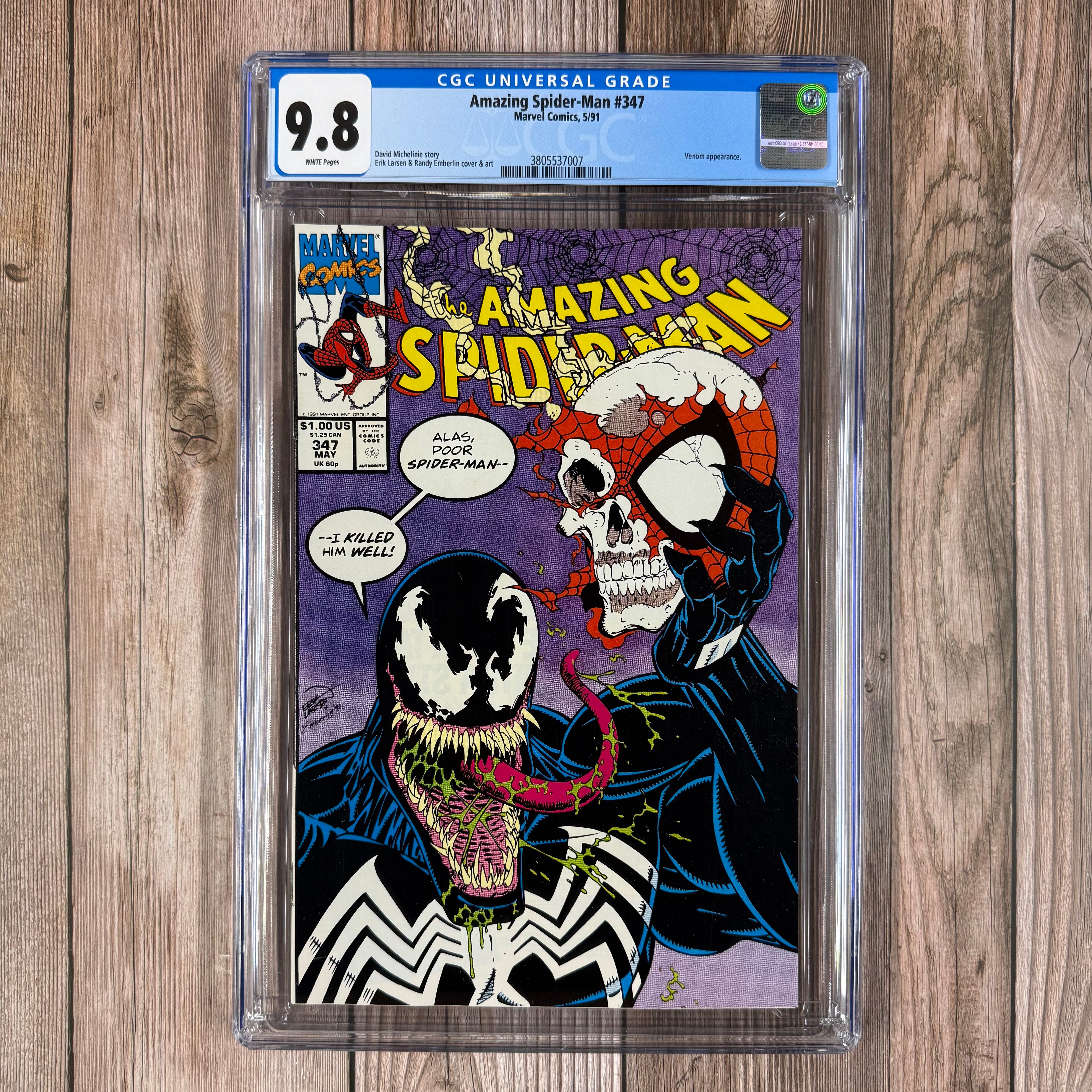 Amazing Spider-Man #347 CGC 9.8 WP ICONIC Cover art by Erik Larsen