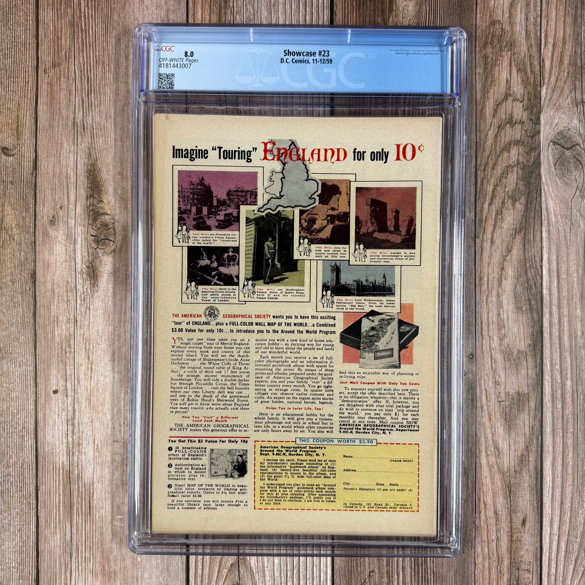 Showcase #23 CGC 8.0 2nd Appearance of Silver Age Green Lantern