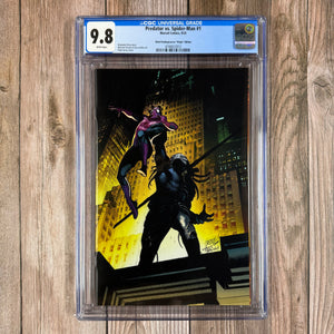 Predator vs. Spider-Man #1 CGC 9.8 WP 1:25 3rd Printing Larraz Virgin Edition Variant, 1st Appearance of Skinner (Cert 7012)