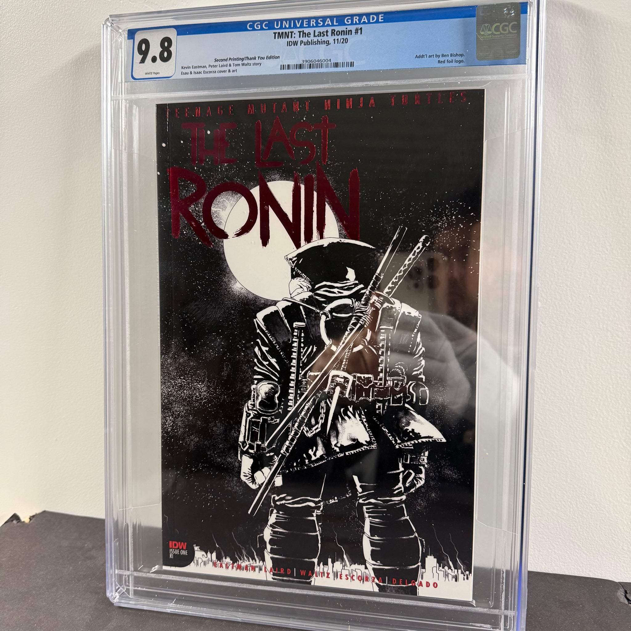 RONIN TACTICS　Wind- (風) プリント　サイン、シリアル番号付 TMNT: The Last Ronin #1 CGC 9.8 WP Second Printing/Thank You