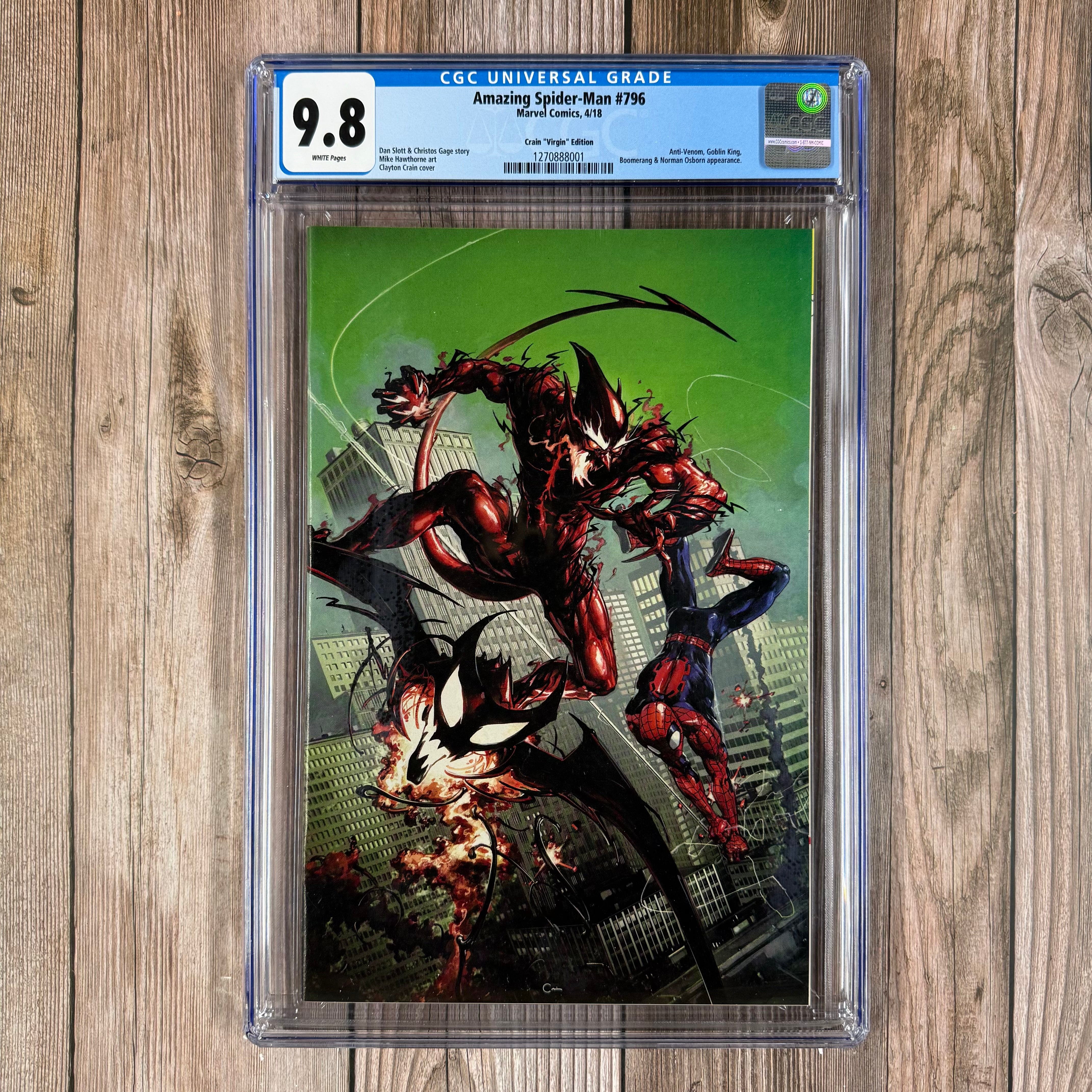 Amazing Spider-Man #796 CGC 9.8 WP Crain 