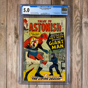 Tales to Astonish #49 CGC 5.0 Hank Pym becomes Giant-Man, formerly Ant-Man (Cert 4004)