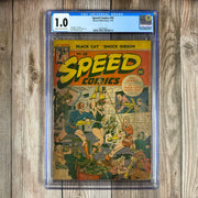 Speed Comics #35 CGC 1.0 Bondage cover art by Alex Schomburg